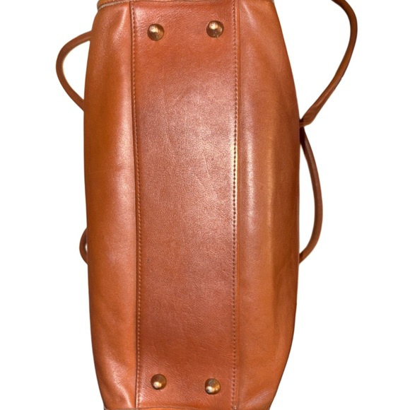 Coach Vintage 1996 Flap Shopper British Tan Leather Shoulder Bag USA - Picture 4 of 14